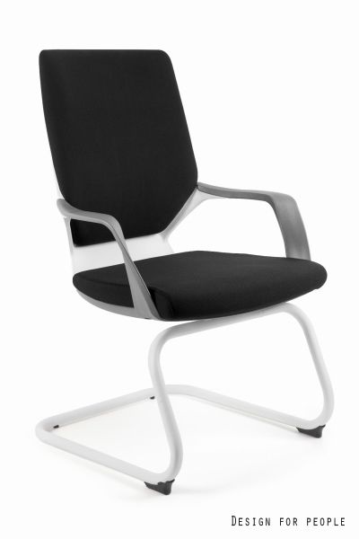 Fotel biurowy Apollo Skid - biały BL418 Black  (W-901-W-BL418)