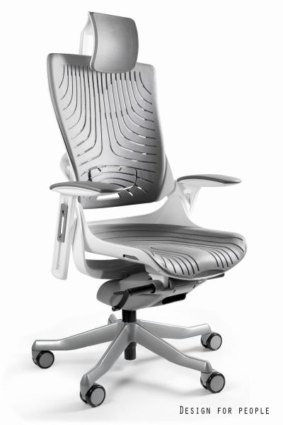 Fotel biurowy Wau 2 - biały TPE-8 Grey (W-709-W-TPE-8)
