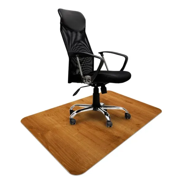 Elastyczna mata ochronna pod krzesło wzór 076 - DREWNO 