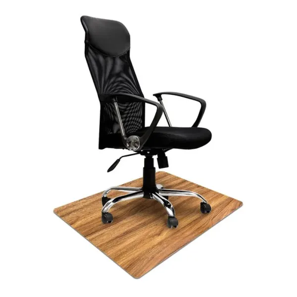 Elastyczna mata ochronna pod krzesło wzór 077 - DREWNO