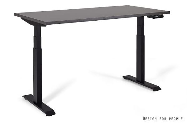 Biurko ACTIVE I - CZARNY - STELAŻ I BLAT - 160X70 CM - YZ-13 ANTRACYT