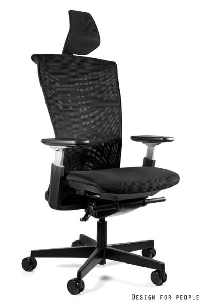 Fotel biurowy REYA - CZARNY/SIATKA CZARNA RS01