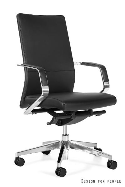 Fotel biurowy TRENT M - EKO-SKÓRA PU-4 CZARNA