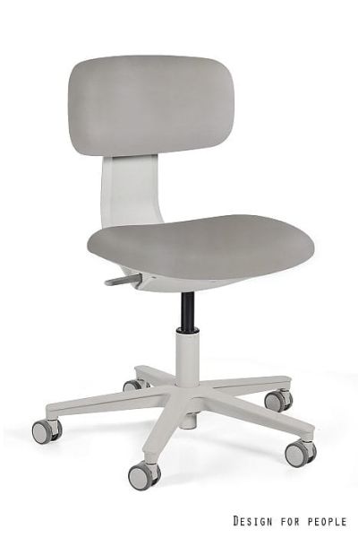 Krzesło medyczne ROBIN - SZARY STELAŻ, EKO-SKÓRA BST323-071