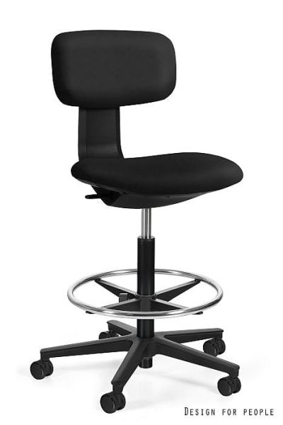 Krzesło medyczne ROBIN - CZARNY STELAŻ, EKO-SKÓRA BST323-011