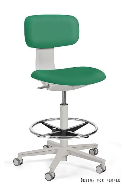 Krzesło medyczne ROBIN - SZARY STELAŻ, EKO-SKÓRA BST323-017