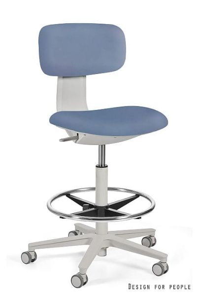 Krzesło medyczne ROBIN - SZARY STELAŻ, EKO-SKÓRA BST323-019