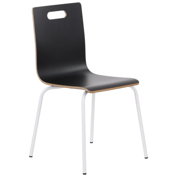 Krzesło stacjonarne WERDI A w kolorze biało-czarnym