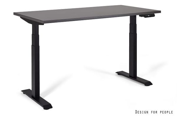 Biurko ACTIVE I - CZARNY - STELAŻ I BLAT - 140X70 CM - YZ-13 ANTRACYT