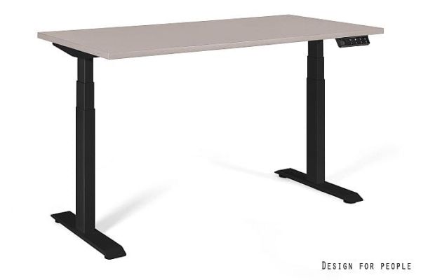 Biurko ACTIVE I - CZARNY - STELAŻ I BLAT - 140X70 CM - YZ-14 BEŻOWY