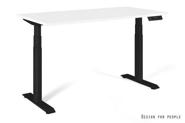 Biurko ACTIVE I - CZARNY - STELAŻ I BLAT - 160X70 CM - YZ-02 BIAŁY