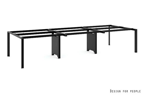 Stelaż stołu, biurka PASON - WORKSTATION 6 - CZARNY - STELAŻ - SZEROKOŚĆ 360 CM