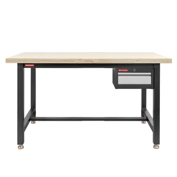 Stół warsztatowy z szafką narzędziową z szufladą WERKBERG S-150 cm grafit/szary