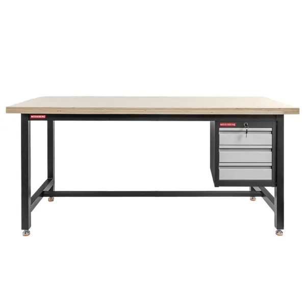 Stół warsztatowy z szafką narzędziową z 3 szufladami WERKBERG S-180 cm grafit/szary