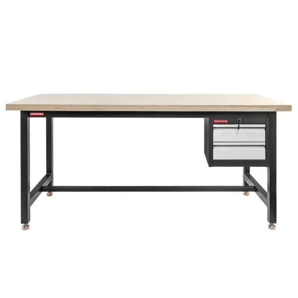 Stół warsztatowy z szafką narzędziową z 2 szufladami WERKBERG S-180 cm grafit/szary