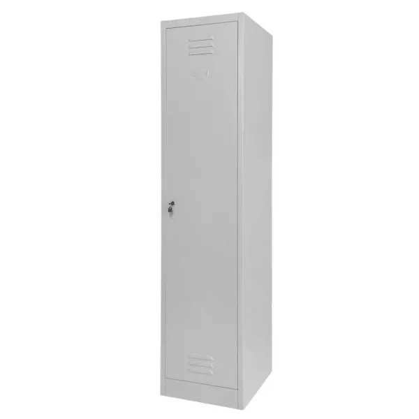 Szafka BHP ubraniowa Mega-M pracownicza 1-drzwiowa S-40 cm z przegrodą szara