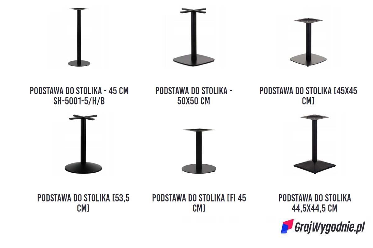 Oferta podstaw stolików na GrajWygodnie.pl