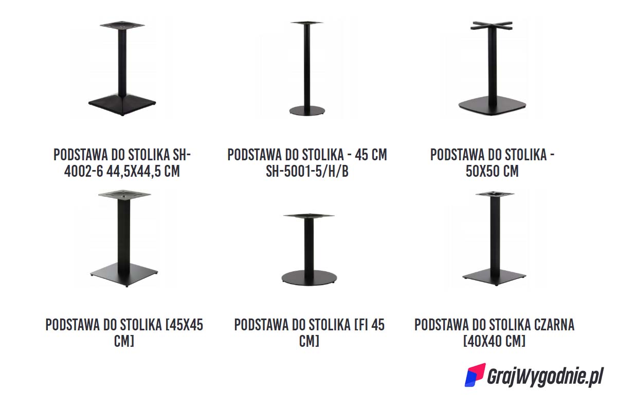 Metalowa vs żeliwna vs aluminiowa podstawa do stolika - jaka jest różnica i kiedy co wybrać?